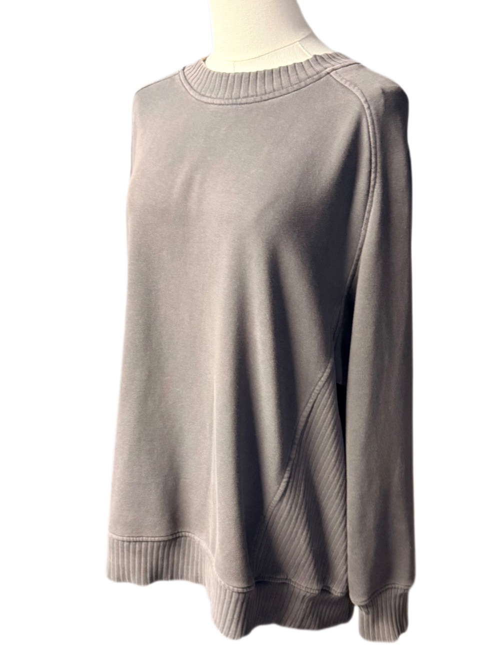 aerie Crewneck Oversized Sweater Gray Women's Size Small